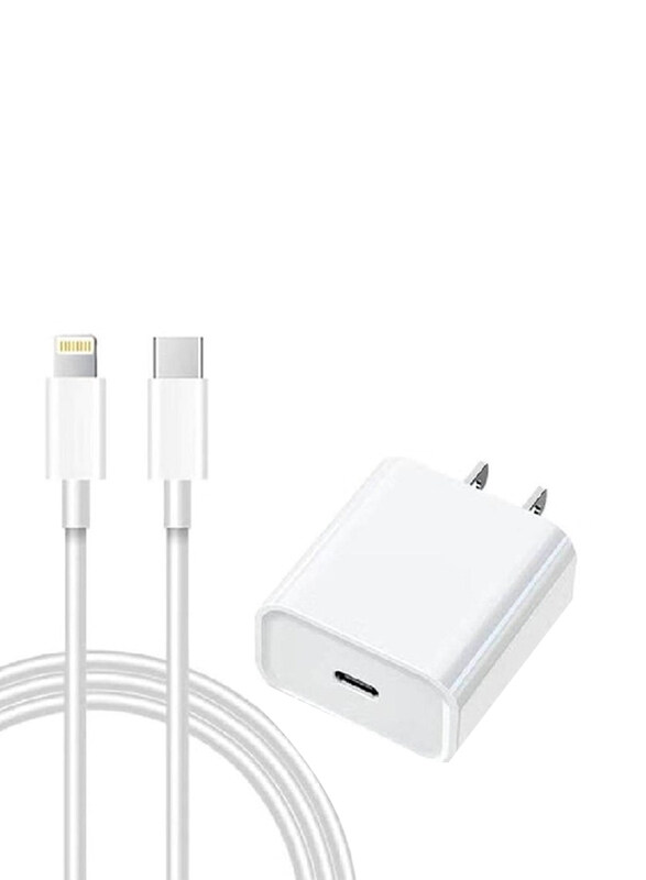 

Gennext 20W Fast Charger Adapter, with 3-Feet USB Type-C Charging Cable for Smartphones, White