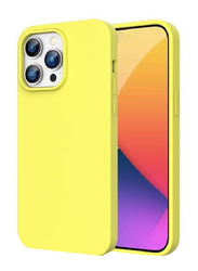 Zoomee Apple iPhone 14 Pro Max Soft Silicone Anti-Scratch Protective Mobile Phone Case Cover, Yellow