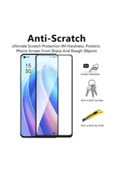 OPPO A95 5g 9H Full Coverage Tempered Glass Screen Protector, Clear/Black