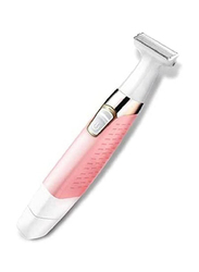 Gennext Eyebrow and Facial Trimmer Wet & Dry for Women, Pink/White