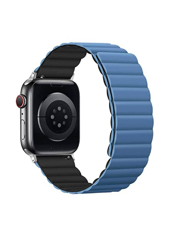 Gennext Magnetic Band for Apple Watch 45mm 44mm 42mm/49mm, Black/Blue