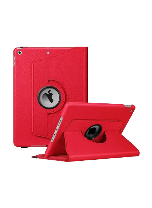 

Gennext Apple iPad Air 2nd/3rd/4th Generation 360 Degree Rotating Stand Slim Lightweight Folio Leather Smart Tablet Case Cover, Red