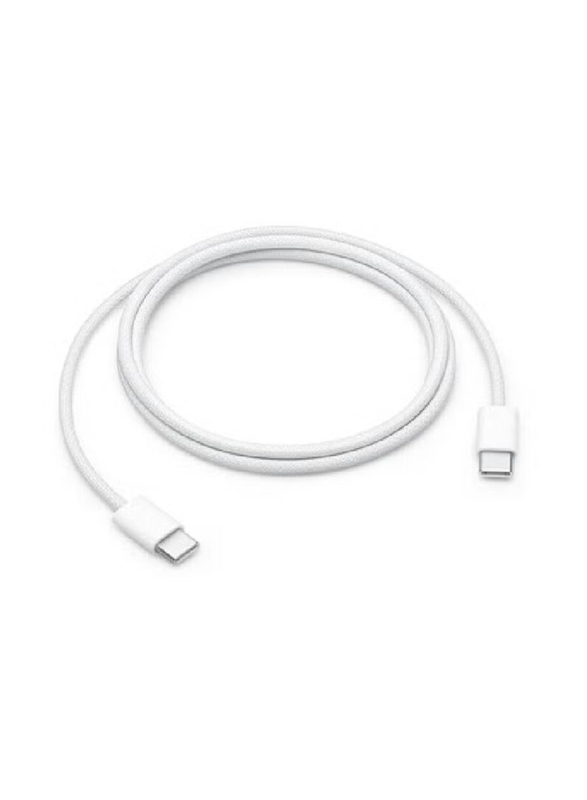 1-Meter USB-C Charge Cable 60W for Apple iPhone 15/15plus/15pro/15promax, White