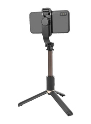 Gennext Q03 Selfie Stick Tripod Extendable Stand with Bluetooth Remote and Fill Light, Black