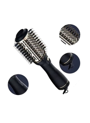 3 in 1 Upgrade Design Hot Air Comb For Drying Straightener And Curler, Black