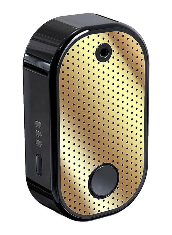 Gennext Portable Rechargeable Oud Incense Device Smart Indoor Bakhoor, Gold/Black