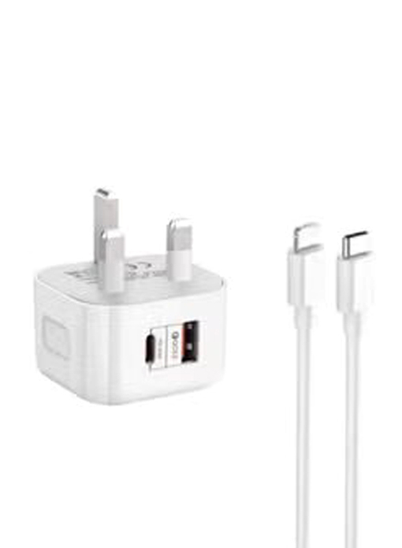 Gennext 20W USB Type C PD 3.0 Power Adapter Wall Charger, White