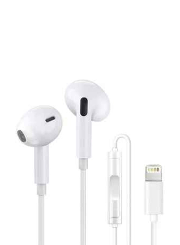 Wired In-Ear Noise Cancelling Headphones with Mic, White