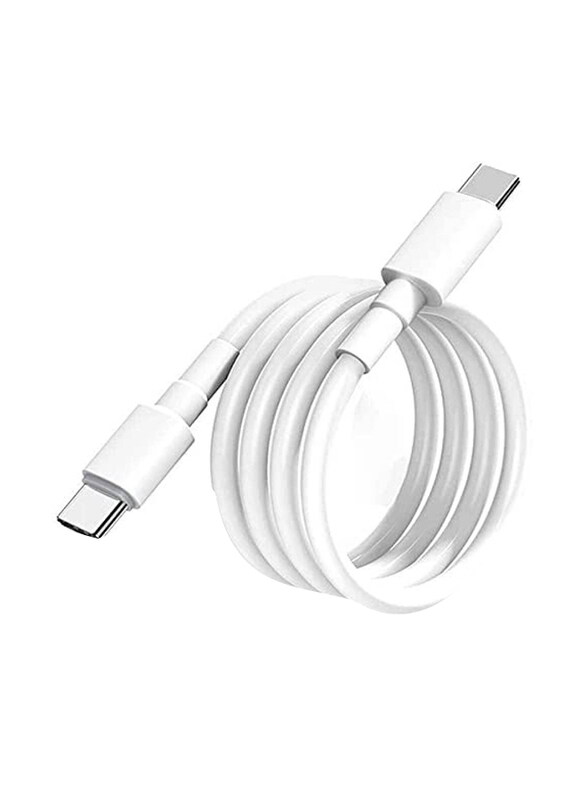 

Gennext 1-Meter Type C Cable, 20W USB Type-C Male to USB Type-C for Smartphones/Tablets, White