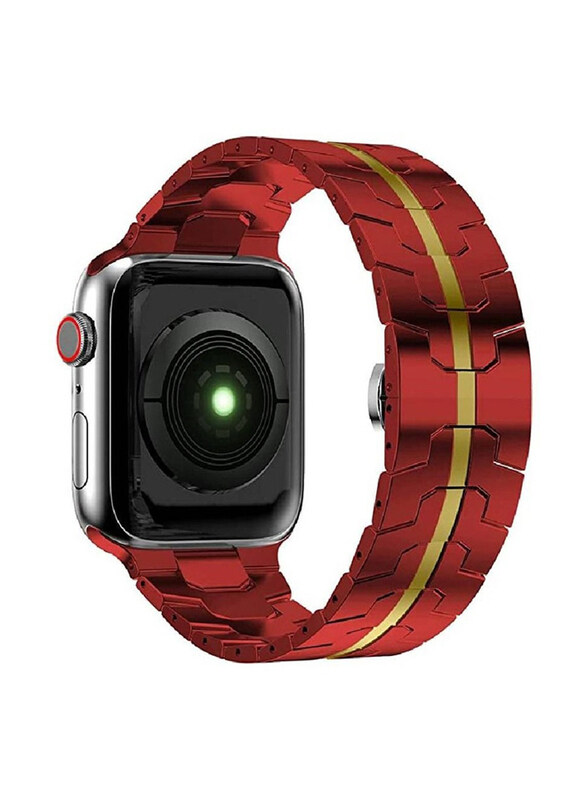 

Gennext Stainless Steel Band for Apple Watch 49mm, Red/Yellow