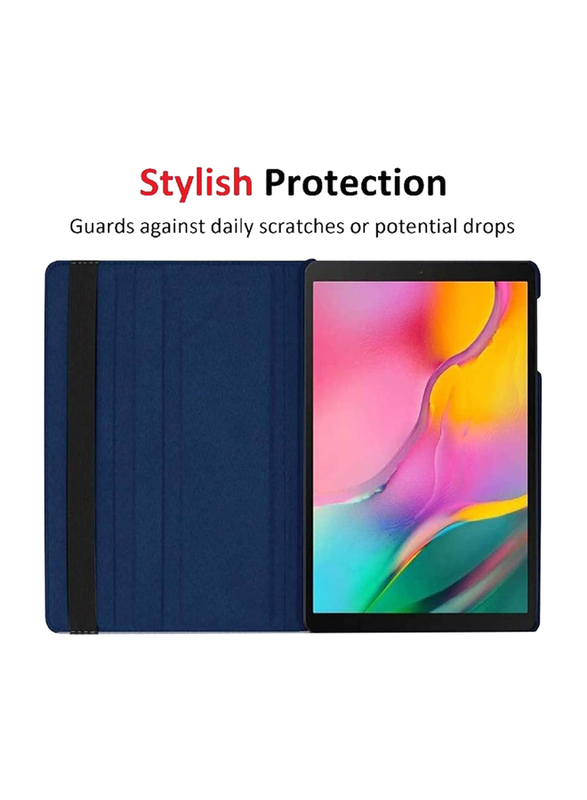 Gennext Samsung Galaxy Tab S6 Lite 10.4-inch 2020 SM-P610/P615 Folio Leather Smart Tablet Case Cover for, Navy Blue
