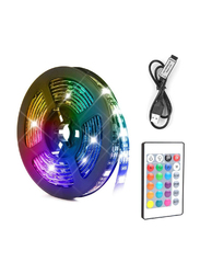 Gennext IP65 Waterproof RGB LED Strip Light with 24 Keys Remote Control, Multicolour