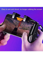 Gennext Mobile Game Controller for PUBG, Aim Trigger Fire Buttons L1R1 Shooter Sensitive Joystick, Gamepad for 4.7-6.5 iOS & Android Phone, Black