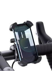 Usams 360 Degree Universal Shockproof Handlebar Motorcycle & Bicycles Mount Holder for Smartphones, Black