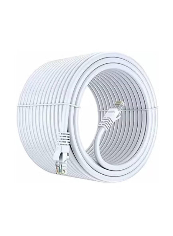 Gennext 100 Meters Cat 6 Full Copper RJ45 Cable, Ethernet to RJ45 for Computer LAN Network, White