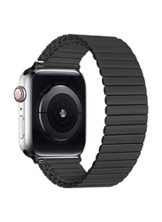 Gennext Replacement Stainless Steel Stretchable Bracelet Strap for Apple Watch Series 8/7/6/5/4/3/2/1 SE 45mm/44mm/42mm/Ultra Watch 49mm, Black