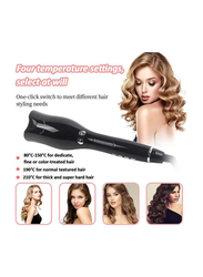 R157 Automatic Professional Rotating Curling Hair Curler, Black