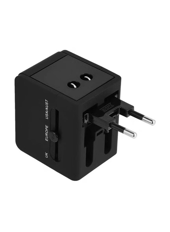 Gennext Earldom Dual USB AC Universal Adapter Charger, Black