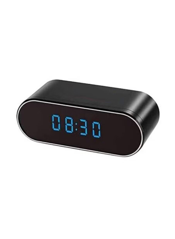 Gennext 1080P Wi-Fi Wireless Table Clock Surveillance Security Camera, Black