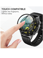 Zoomee Protective Anti-Scratch Bubble-Free and Dust-Free Premium Tempered Glass Screen Protector for Huawei Watch GT 4 46mm, 2 Pieces, Clear/Black