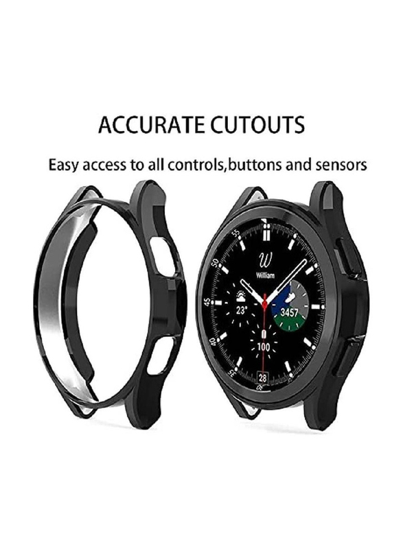 Gennext Silicone Case Protector Compatible with Samsung Galaxy Watch 4 Classic 46mm, Black