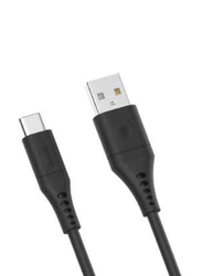 1.2-Meter USB Charging Cable, 3A USB Male to USB Type-C, Anti-Tangle Cord for Smartphones/Tablets, Black
