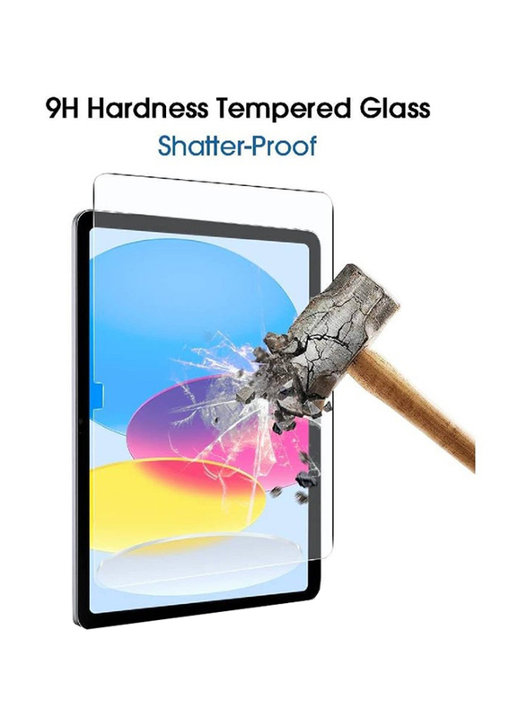 Apple iPad (10th Generation) 10.9-inch (2022) Tempered Glass 9H Hardness Crystal Clarity Scratch-Resistant No-Bubble Screen Protector, Clear