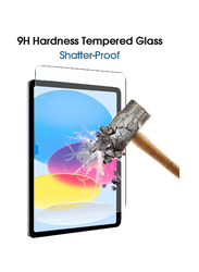 Apple iPad (10th Generation) 10.9-inch (2022) Tempered Glass 9H Hardness Crystal Clarity Scratch-Resistant No-Bubble Screen Protector, Clear