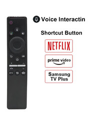 Gennext Universal Voice Remote Control for All Samsung LED QLED UHD SUHD HDR LCD HDTV 4K 3D Curved Smart TVs, with Shortcut Buttons for Netflix, Prime Video, Black