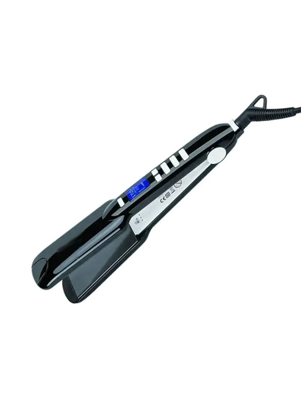 Gennext Wide Flat Plate Iron Styling Docuss Display high Temperature 750F With LCD Screen Professional Hair Straightener, Black