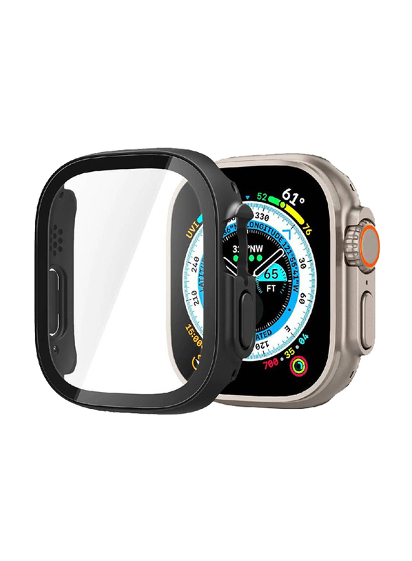 Zoomee High Quality Protective New Designed Case Cover for Apple Watch Ultra 49mm, Black/Clear