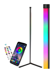 XiuWoo 61 inch Smart Minimal Tall Dimmable LED RGB Corner Floor Lamp with APP & Remote Control with Ambient Mood Night Light for Bedroom & Party, Multicolour