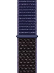 Gennext Nylon Sport Soft Replacement Band Strap for Apple iWatch Series 8/Ultra/7/6/SE/5/4/3/2/1, Midnight Blue Black