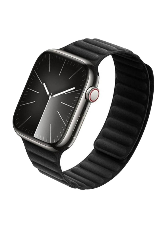 Nylon Link Magnetic Band for Apple Watch Series Ultra 2 9/8/Ultra/8/7/6/5/4/3/SE 45mm/44mm/42mm, Black