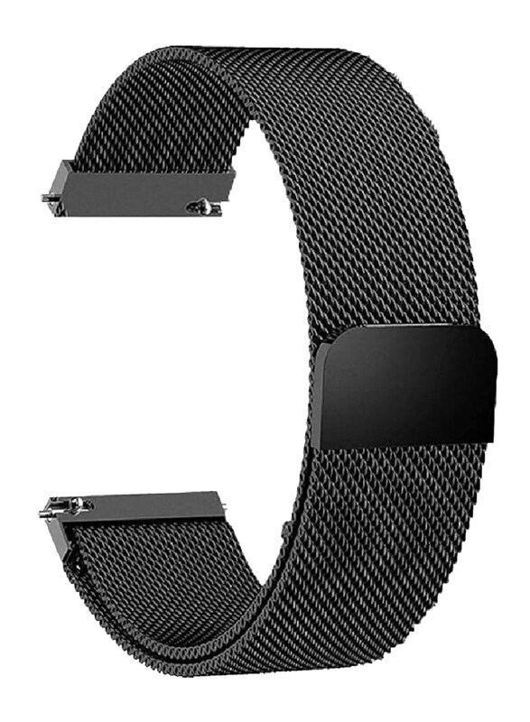 

Gennext Adjustable Stainless Steel Mesh Replacement Watch Straps for 20mm Watches, Black