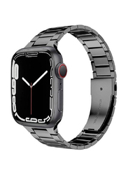 Gennext Stainless Steel Strap with Case for Apple Watch Ultra SE2 SE & Series 8/7/6/5/4/3/2/1 49mm/45mm/44mm/42mm, Dark Grey