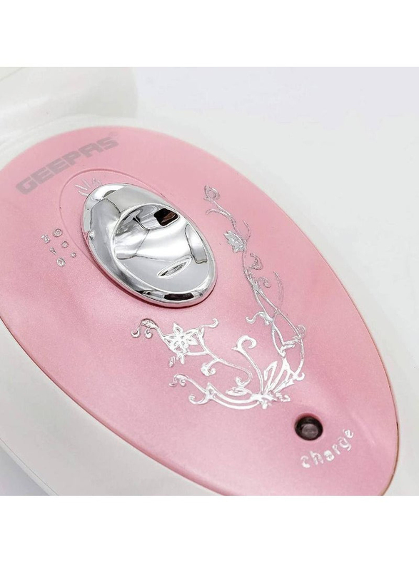 Geepas Rechargeable Epilator for Women, GLS8679, Pink/White