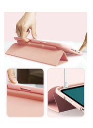 Gennext Apple iPad Air 3rd Gen Soft Smart CaseCover with Pencil Holder Foldable Stand, Pink