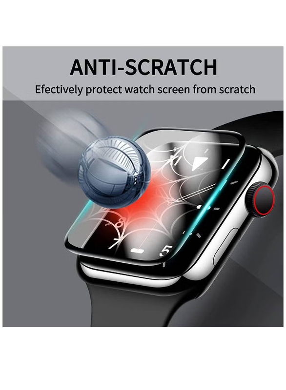 Zoomee 2-Piece Full Coverage Easy Installation Bubble-Free Screen Protector for Apple Watch Series 8/7/45mm, Clear