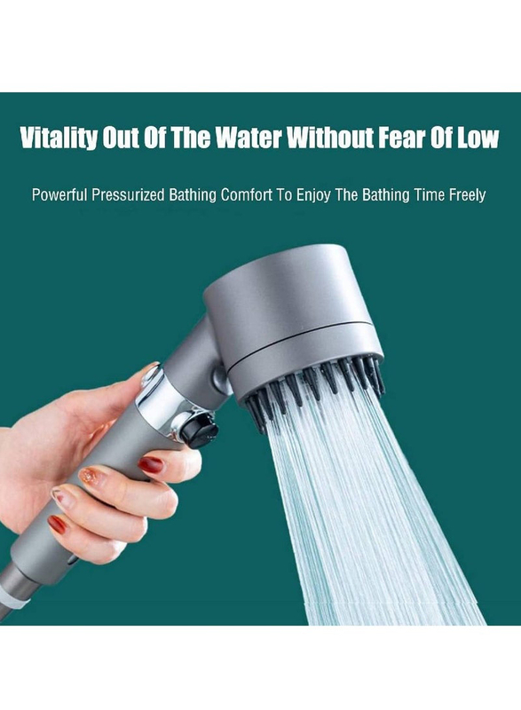 Gennext High Pressure Remove Chlorine & Impurities Filter Shower Head, Grey