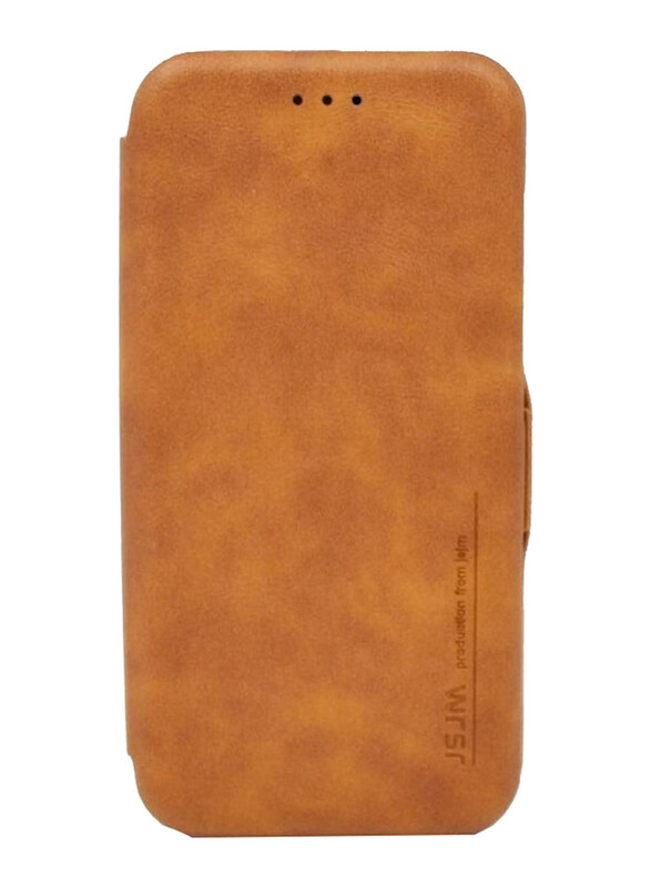 

JSJM Xiaomi 12 Lite Protective Book Mobile Phone Flip Case Cover, Brown