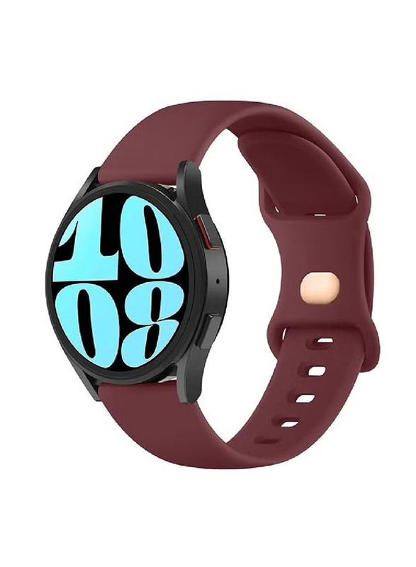 Gennext Adjustable Quick Release Silicone Replacment Band for Samsung Galaxy Watch 4, 4 Classic, 5, 5 Pro, 6 And 6 Classic, Wine Red