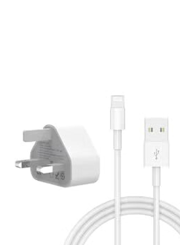 Gennext 5V 1A Power Adapter Supply USB Charger Cable & Plug for Apple Devices, White