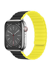 Gennext Silicone Magnetic Band for Apple Watch 49mm, Black/Yellow