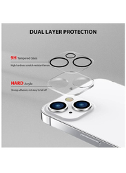 Apple iPhone 14 Ultra Premium 9H Full Coverage Tempered Glass Camera Lens Protector, 3 Pieces, Clear