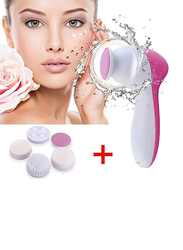 Gennext 5 In 1 Multifunction Electric Face Facial Cleansing Brush, Pink