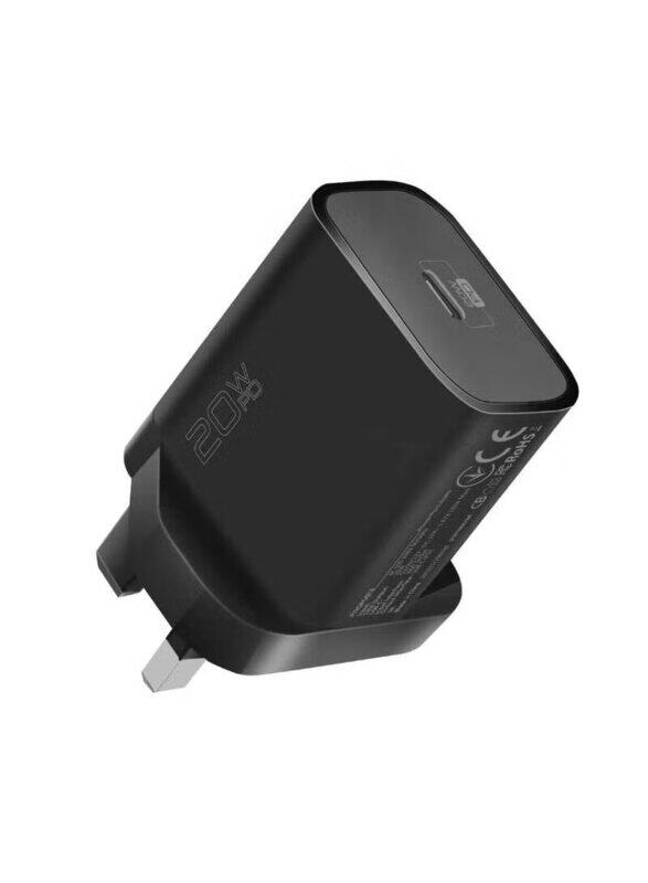 

Generic Ultra-Compact Fast Charge, 20W, USB Type-C Wall Adapter with USB-C Power Delivery for Apple iPhone 12/12 Mini/12 Pro/12 Pro Max, iPad Pro, Black