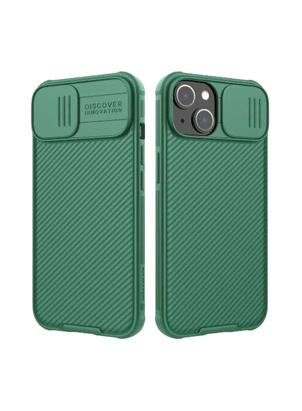 Gennext Apple iPhone 14 CamShield Silky Pro Silicone Protection Mobile Phone Case Cover, Green