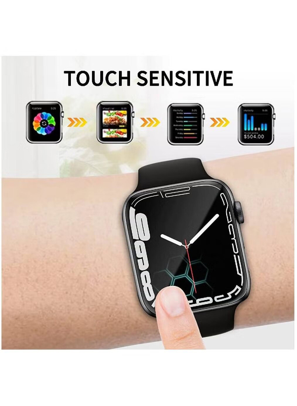 Zoomee 2-Piece Full Coverage Easy Installation Bubble-Free Screen Protector for Apple Watch Series 8/7 41mm, Clear