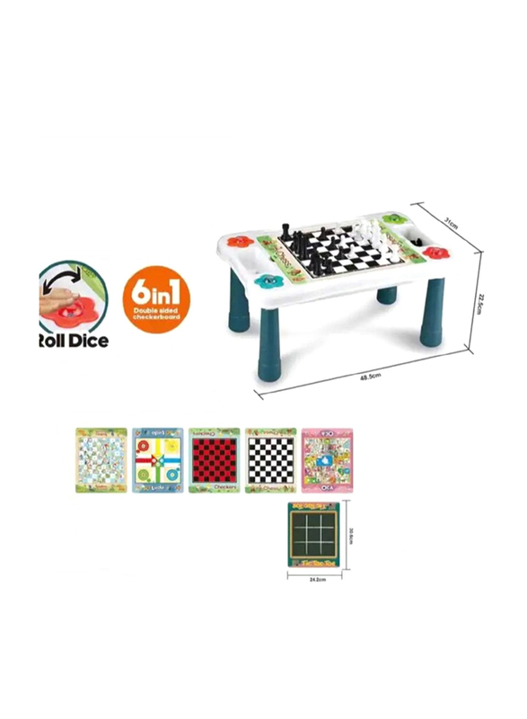Gennext 6-in-1 Backgammon Game, Ages 3+, Multicolour